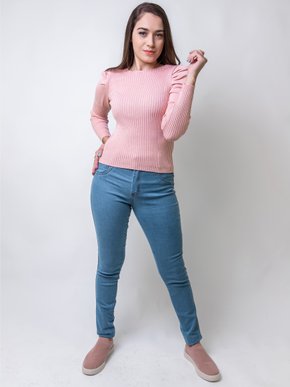 Blusa Manga Longa Feminina Adulto  LG087 Logan Rosé