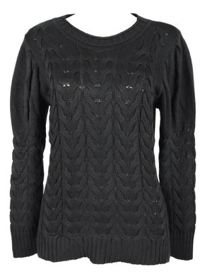 Blusa De Tricot Trançado Feminino Adulto Olivia LG112 Logan Preto