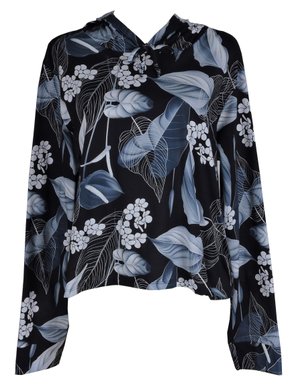 Blusa Manga Longa Feminina Adulto Com Capuz V529M Vila Flor Preto