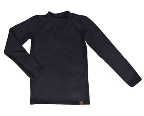 Blusa Térmica Feminina Infantil 4/8 Gola Alta 24805 Dc Têxtil Preto