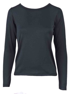 Blusa Térmica Feminina Decote Redondo Ellegante Preto