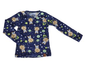 Blusa Térmica Masculina infantil 1-3 Estampada 24825 DC Têxtil Marinho