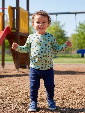 Blusa Térmica Masculina infantil 1-3 Estampada 24825 DC Têxtil Verde Claro