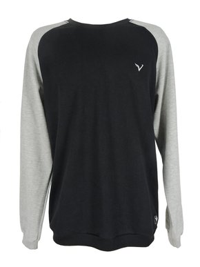 Blusão Moletinho Masculino Adulto Detalhe Logo 23110 Vanton Preto e Mescla