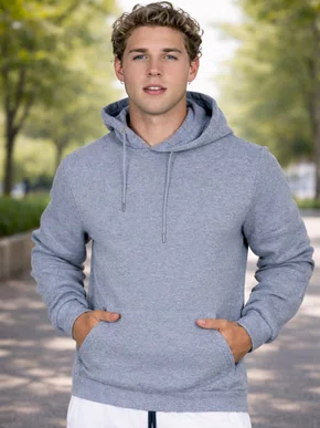 Blusão De Moletom Basic Masculino MMFB-900A Blue Bay Cinza