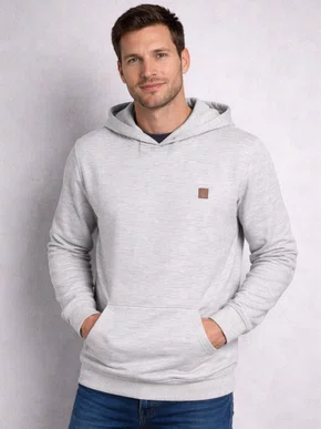 Blusão De Moletom Canguru Masculino 26530009 Ogochi Cinza Mescla