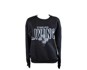 Blusão De Moletom Feminino Adulto Estampa Forever Living 2012 Mc'Jc Preto G