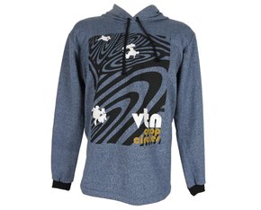 Blusão De Moletom Masculino Adulto Estampado Com Capuz 425002 Vanton Azul Mesclado