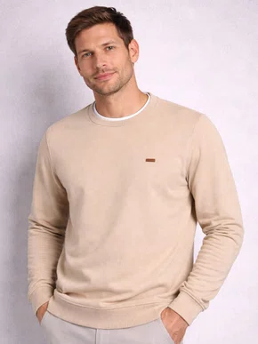 Blusão De Moletom Peluciado Masculino 26530008 Ogochi Bege