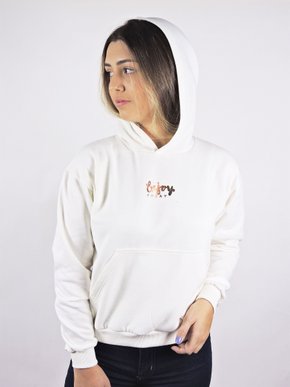 Blusão Feminino Adulto Com Capuz e Bolso Canguru 1512 Mc'Jo Palha