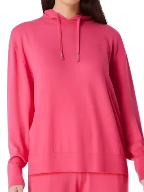 Blusão Feminino Adulto Com Capuz Tricô Liso K4KB Hering Rosa Pink