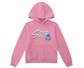 Blusão Moletom Canguro Feminino Infantil 4-8 Stitch 1000132205 Malwee Rosa