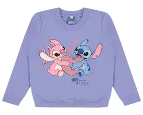 Blusão Moletom Feminino Juvenil 10-16 Stitch Cool 1000127767 Malwee Lilás