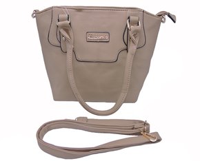 Bolsa De Ombro Feminina Adulto Sintética Lisa LR-91 Lichenli Cáqui