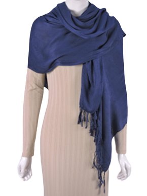 Cachecol Unissex Adulto Liso Center Variedades Marinho