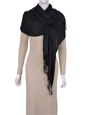 Cachecol Unissex Adulto Liso Center Variedades Preto