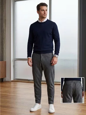 Calça De Moletom Carrot  Masculina 1000136310 Malwee Chumbo