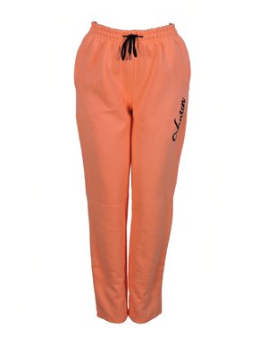 Calça De Moletom Feminina Adulto Com Punho 26211 Vanton Laranja Neon