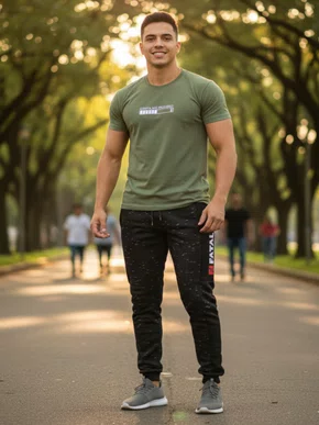 Calça De Moletom Masculina Adulto 25970 Fatal Preto