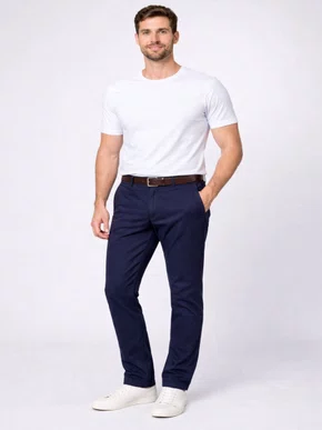 Calça De Sarja Reta Masculina Adulto 55605 Mormaii Marinho