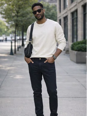 Calça Masculino Adulto Sarja Newfriend Preto