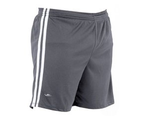 Calção Masculino Adulto Básico Detalhe Listras Lateral 1052 Elite Chumbo e Branco