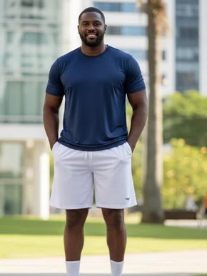 Calção Futebol Plus Size Masculino 323303 Penalty Branco