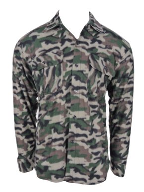 Camisa Masculina Adulto Manga Longa Com Bolso Soft  FULLMOON/CANARY Camuflada