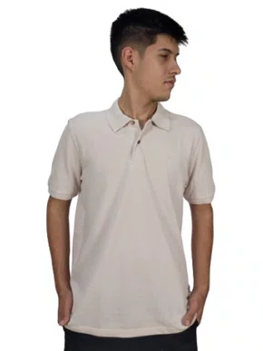 Camisa Polo Manga Curta Masculino Adulto Essencial Slim 7510001 Ogochi Areia