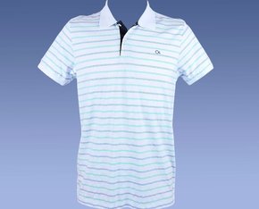 Camisa Polo Masculina Adulto Manga Curta Essencial Slim 7420006 Ogochi Branco e Verde Água P