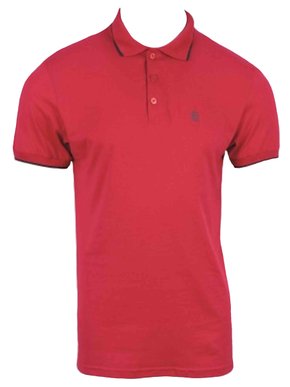 Camisa Polo Masculina Adulto Manga Curta Tribex Bordo