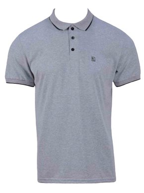 Camisa Polo Masculina Adulto Manga Curta Tribex Cinza