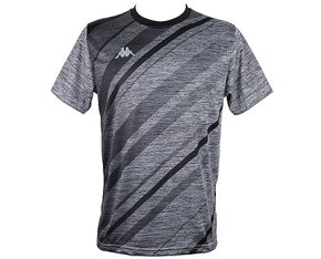 Camiseta Masculina Adulto Manga Curta Piacere Listras KP2118013 Kappa Chumbo