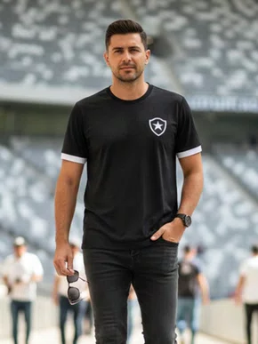 Camiseta Botafogo Masculina Adulto 400751102 Braziline Preto