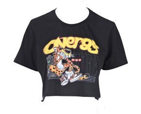 Cropped Feminino Adulto Com Estampa 123221016 Over Preto