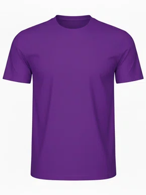 Camiseta De Algodão Tamanho Especial  HT103 Har Têxtil Roxo