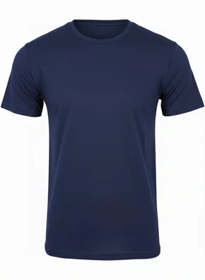 Camiseta De Algodão Unissex 01.100 Har Têxtil Marinho