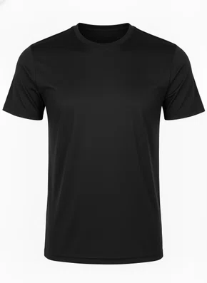 Camiseta De Algodão Unissex 01.100 Har Têxtil Preto