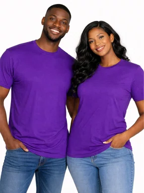 Camiseta De Algodão Unissex HT 102 Har Têxtil Roxo
