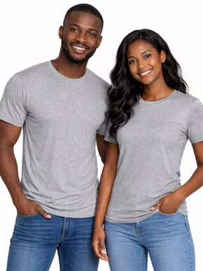 Camiseta De Algodão Unissex Tamanho Especial 1104 Har Têxtil Mescla