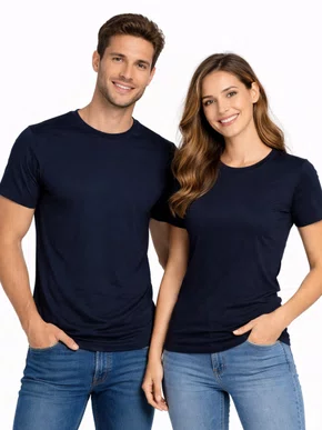 Camiseta De Algodão Unissex Tamanho Especial 1104 Har Têxtil Preto