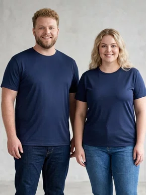 Camiseta De Algodão Unissex Tamanho Especial HT103 Har Têxtil Marinho