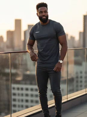 Camiseta Lisa Masculina Com Logo 310603 Penalty Chumbo