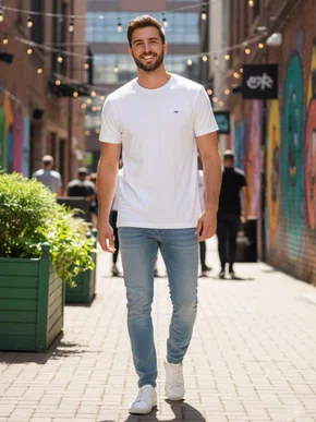 Camiseta Manga Curta Masculina 100% Algodão 051000  Mormaii Branco