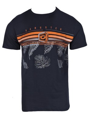 Camiseta Manga Curta Masculina Adulto Com Estampa 10.16.2655 Gangster Marinho