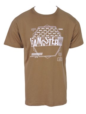 Camiseta Manga Curta Masculina Adulto Com Estampa 10.16.2675 Gangster Marrom