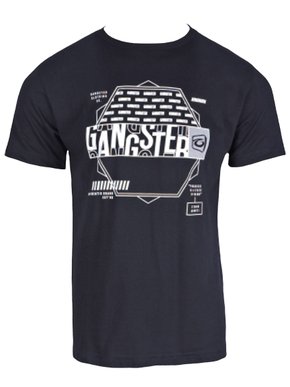 Camiseta Manga Curta Masculina Adulto Com Estampa 10.16.2675 Gangster Preto