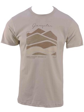 Camiseta Manga Curta Masculina Adulto Com Estampa 10.16.3890 Gangster Bege