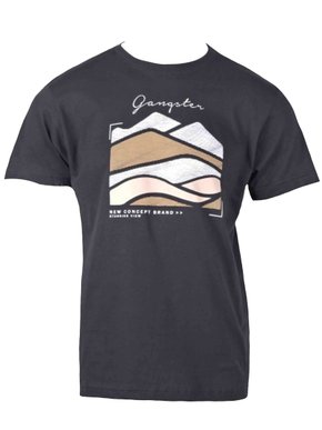 Camiseta Manga Curta Masculina Adulto Com Estampa Logomarca 10.16.3890 Gangster Preto