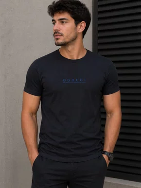 Camiseta Manga Curta Masculina Concept Slim 6533032 Ogochi Preto
